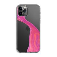 Paarse stroom: iPhone 11 Pro Max Transparant Hoesje