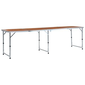 Campingtafel inklapbaar 240x60 cm aluminium