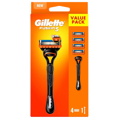 Gillette Fusion5 Scheersysteem + 4 Scheermesjes Gillette Fusion5 Scheersysteem + 4 Scheermesjes