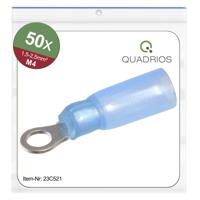 Quadrios 23C521 Ringkabelschoen Dwarsdoorsnede (max.): 2.5 mm² Gat diameter: 4.3 mm Deels geïsoleerd Blauw 50 stuk(s)