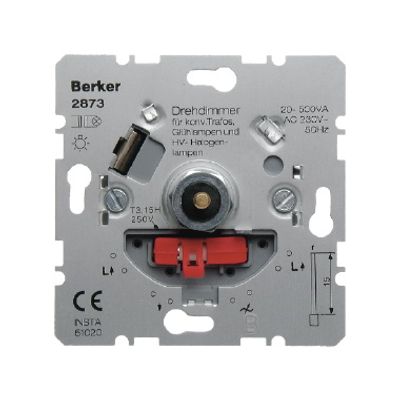 Berker dimmer met draai aan/uit voor gloei-halogeenlampen