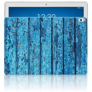 Lenovo Tab P10 Silicone Tablet Hoes Wood Blue