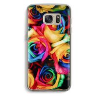 Neon bloemen: Samsung Galaxy S7 Transparant Hoesje
