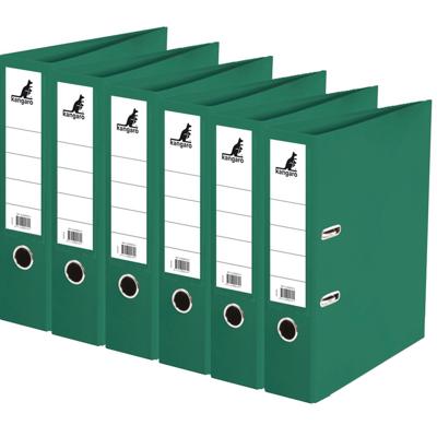 Ringband map/ordners A4 - Set van 6x stuks - groen - 31 x 28 x 7 cm - Documenten opbergen - Kantoora