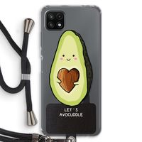 Avocuddle: Samsung Galaxy A22 5G Transparant Hoesje met koord