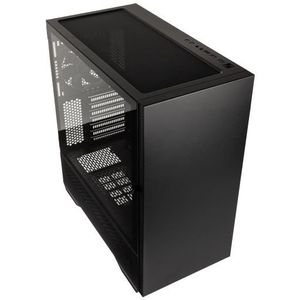 Kolink Stronghold Prime Midi-tower Behuizing, Gaming-behuizing Zwart 2 voorgeïnstalleerde ventilators, Zijvenster, Stoffilter