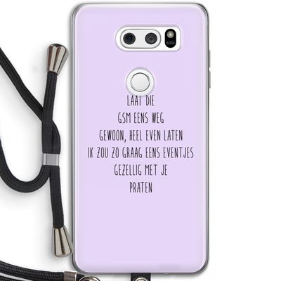 GSM: LG V30 Transparant Hoesje met koord