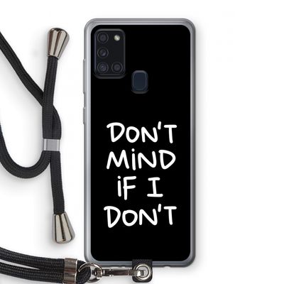 Don't Mind: Samsung Galaxy A21s Transparant Hoesje met koord
