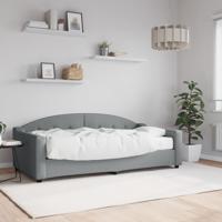 Slaapbank met matras 90x190 cm stof lichtgrijs