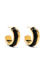 Aurelie Bidermann boucles d'oreilles à rayures - Noir