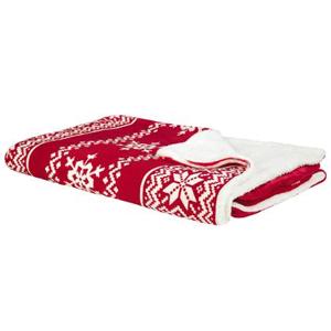 Beliani - VANTAA - Plaid - Rood - 150 x 200 cm - Polyester