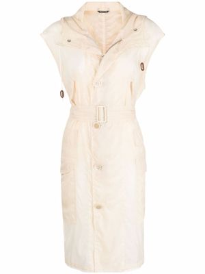 Maison Margiela trench ceinturé à capuche - Tons neutres