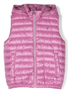 Herno Kids logo-plaque hooded vest - Violet