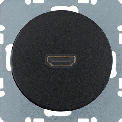 Berker 3315422045 wandcontactdoos HDMI R1-R3 zwart