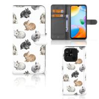 Telefoonhoesje | Met pasjeshouder | voor Xiaomi Redmi 10C Konijntjes