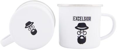 EXCELSIOR Mug 250ml 300ml white/chrome rim