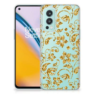 OnePlus Nord 2 5G | TPU Case | Gouden Bloemen OnePlus Nord 2 5G | TPU Case | Gouden Bloemen