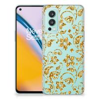 OnePlus Nord 2 5G | TPU Case | Gouden Bloemen
