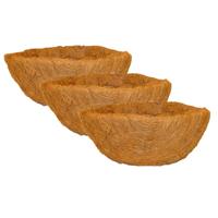 Esschert Design Inlegvel - 3x stuks - kokos - voor hangmand - ca. 40 cm - kokosinleggers
