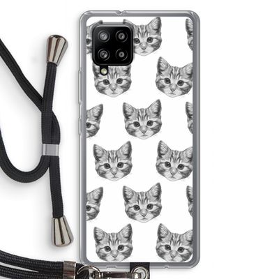 Kitten: Samsung Galaxy A42 5G Transparant Hoesje met koord