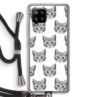 Kitten: Samsung Galaxy A42 5G Transparant Hoesje met koord