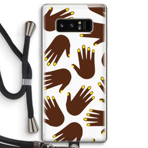 Hands dark: Samsung Galaxy Note 8 Transparant Hoesje met koord
