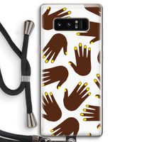 Hands dark: Samsung Galaxy Note 8 Transparant Hoesje met koord