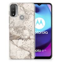 Motorola Moto E20 | E40 TPU Siliconen Hoesje Marmer Beige - thumbnail