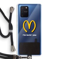 I'm lovin' you: Samsung Galaxy Note 10 Lite Transparant Hoesje met koord