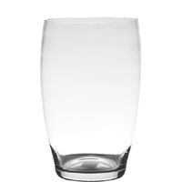 Transparante home-basics vaas/vazen van glas 20 x 15 cm Naomi   -