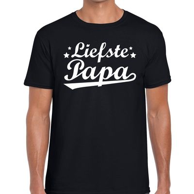 Liefste papa cadeau t-shirt zwart heren Liefste papa cadeau t-shirt zwart heren