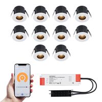 10x Olivia witte Smart LED Inbouwspots complete set - Wifi & Bluetooth - 12V - 3 Watt - 2700K warm wit - thumbnail