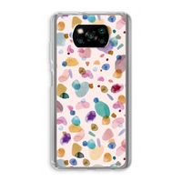 Terrazzo Memphis Pink: Xiaomi Poco X3 NFC Transparant Hoesje