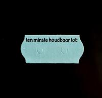 Etiket 2612 blauw perm 2slit Tenminste h