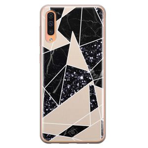 Samsung Galaxy A50/A30s siliconen telefoonhoesje - Abstract painted