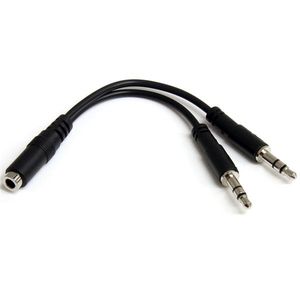 StarTech.com 3,5mm 4-pins naar 2x 3-pins 3,5mm Headset Verloopkabel F/M