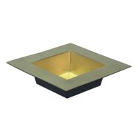 Decoratie plateau/tray - goud - 20 x 20 cm - kunststof - vierkant - tafel dienblad