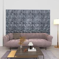 VidaXL 48 st wandpanelen 3d diamant 12 m² 50x50 cm grijs