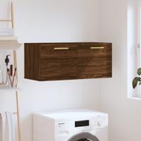 Wandkast 80x36,5x35 cm bewerkt hout bruin eikenkleur - thumbnail