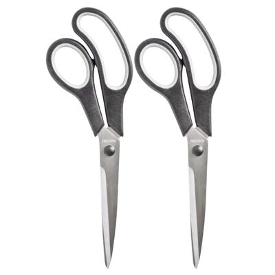 Keukenschaar - 2x - 24 cm - zwart/grijs - hobby scharen