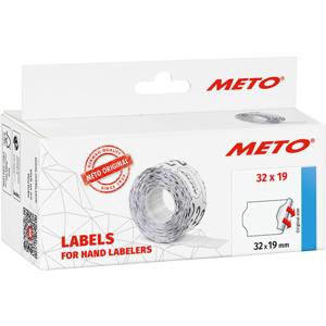 METO Prijslabels 30007366 Permanent hechtend Breedte etiket: 32 mm Hoogte etiket: 19 mm Wit 1 stuk(s)