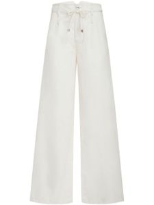 ETRO jean ample ceinturé à taille haute - Blanc