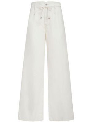 ETRO jean ample ceinturé à taille haute - Blanc