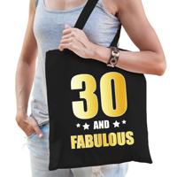 30 jaar verjaardag cadeau tasje - Legendary - zwart met gouden letters - dames - heren