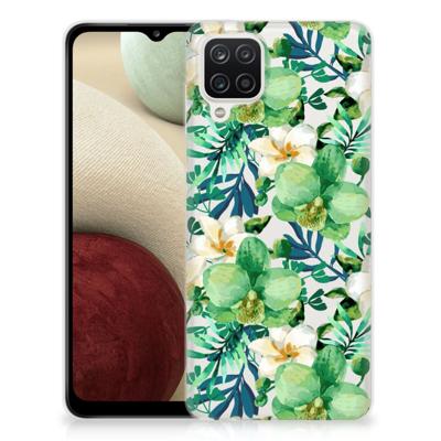 Samsung Galaxy A12 | TPU Case | Orchidee Groen Samsung Galaxy A12 | TPU Case | Orchidee Groen