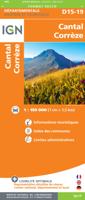 Wegenkaart - landkaart D15-19 Cantal - Corrèze | IGN - Institut Géographique National Wegenkaart - landkaart D15-19 Cantal - Corrèze | IGN - Institut Géographique National