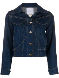 Patou veste en jean à logo brodé - Bleu