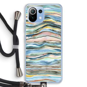Watercolor Agate: Xiaomi Mi 11 Lite Transparant Hoesje met koord