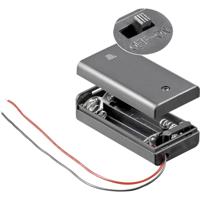 Goobay 12443 Batterijbox Aantal cellen: 2 AA (penlite) Kabel (l x b x h) 68.4 x 35.4 x 18.6 mm