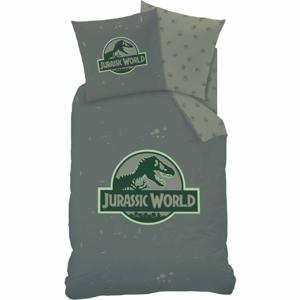 Jurassic World Logo - Dekbedovertrek - Eenpersoons - 140 x 200 cm - Groen